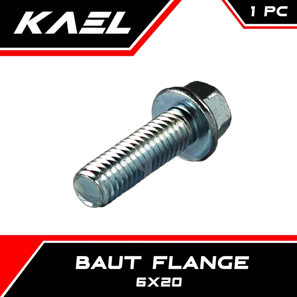 Baut Flange 6x20 Baud Bolt Topi M6x20 M 6 X 20 M6 K8 Kunci 8