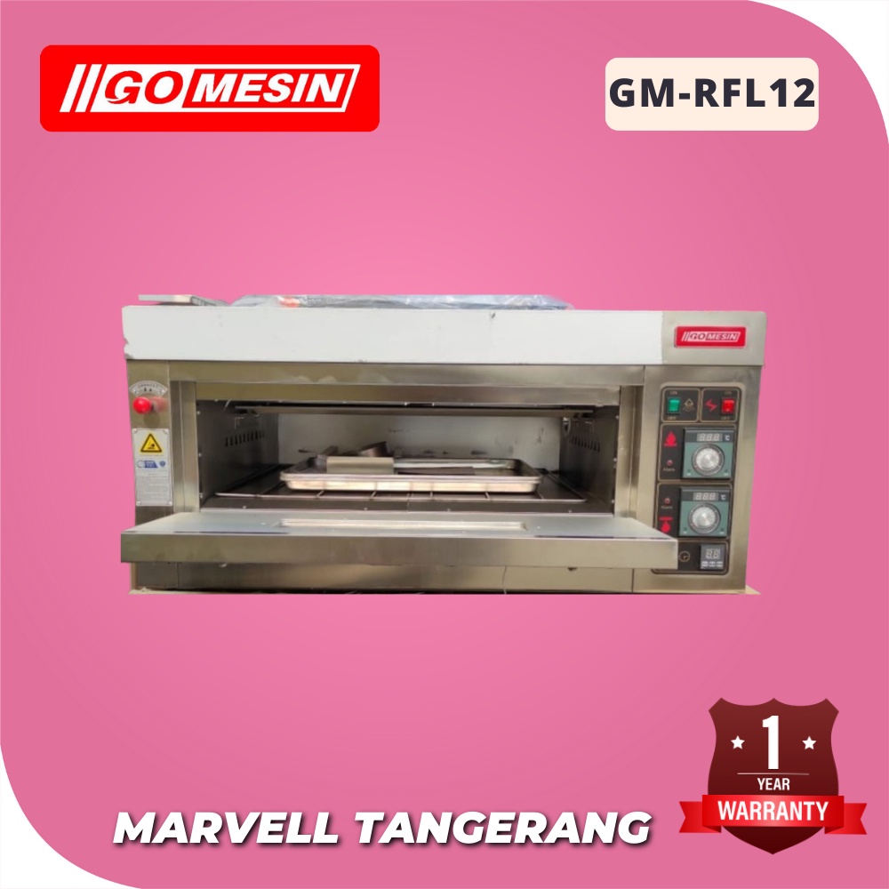 OVEN 1 DECK 2 TRAY GM RFL12C OVEN GAS LISTRIK ROTI STAINLESS STEEL