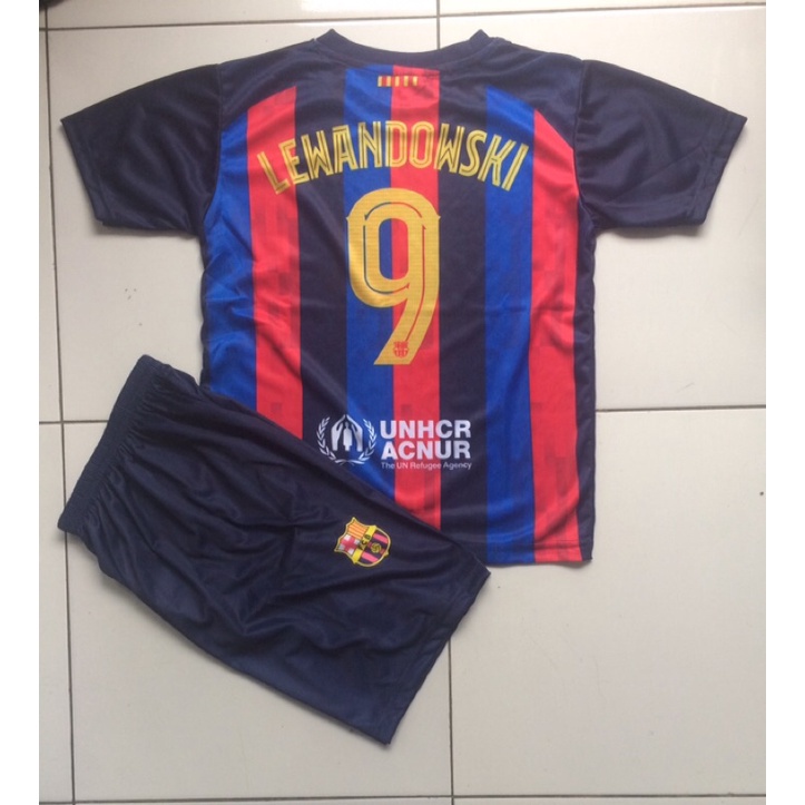 Jersey  barcelona LEWANDOWSKI anak anak terbaru