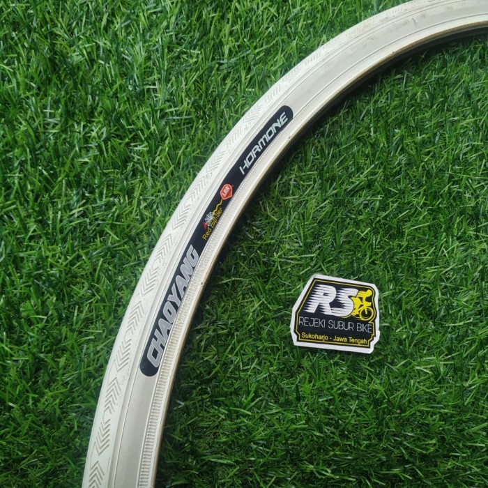 Ban luar 700 x 25c Chaoyang Putih Sepeda Fixie Road bike white