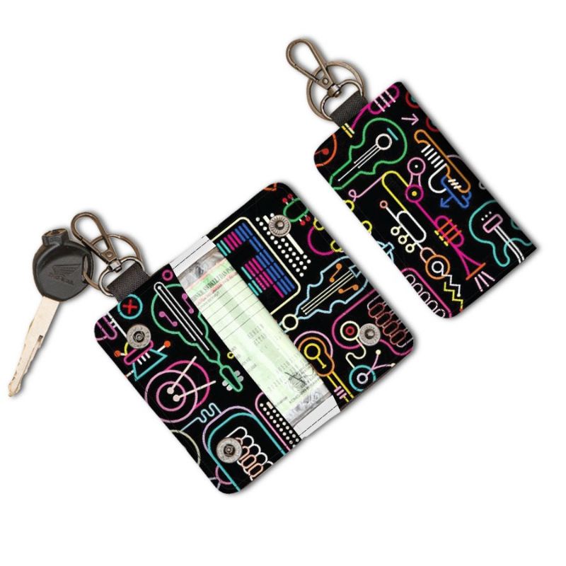 DOMPET STNK E TOLL SIM MOBIL MOTOR GANTUNGAN KUNCI MOTIF PREMIUM CARABINER MILITERI KEYCHAIN ADS 032