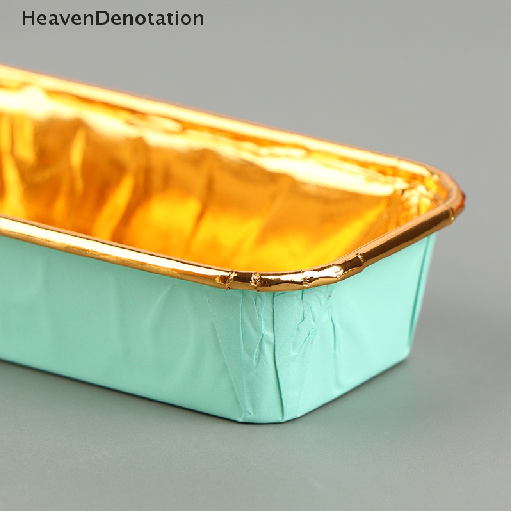 [HeavenDenotation] 50pcs Persegi Panjang Aluminium Foil Tin Paper Cup Baking Cup Dessert Box Kotak Kue z HDV