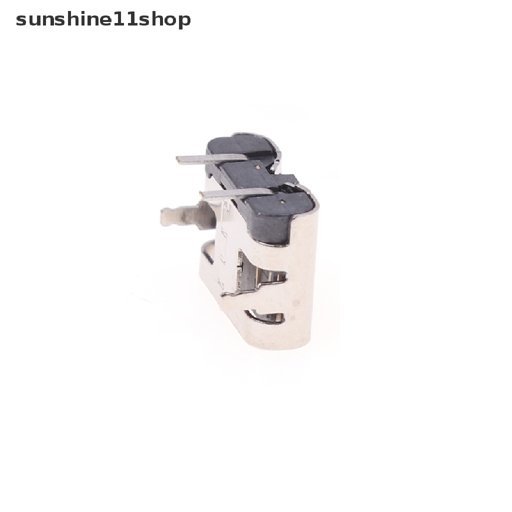 Sho 10Pcs Tipe-C 2Pin Horizontal90° Papan Colokan Quick Charging Type-C Female USB Female Plug-in Connector N