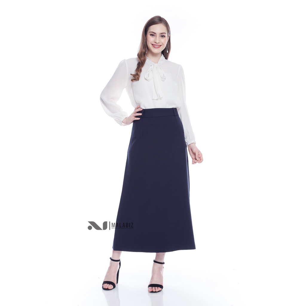 VIOLA NAVY - Rok Bahan Rok Basic Rok Formal Wanita Khusus Untuk Guru Bisnis dan Pegawai Kantor Cassual warna cokelat muda khaki krem rok basic rok dasar rok jumbo rok kerja rok biasah rok model standar rok panjang rok pengajar rok bahan