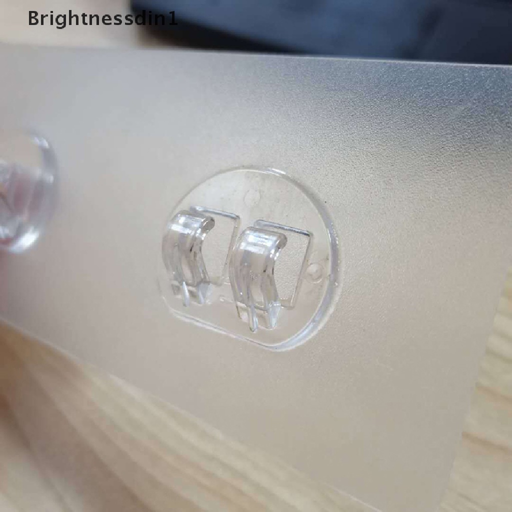 [Brightnessdin1] Hook Perekat Tempel Dinding Bawah Kawat Rak Rak Gantungan Holder Penjepit Organizer Butik
