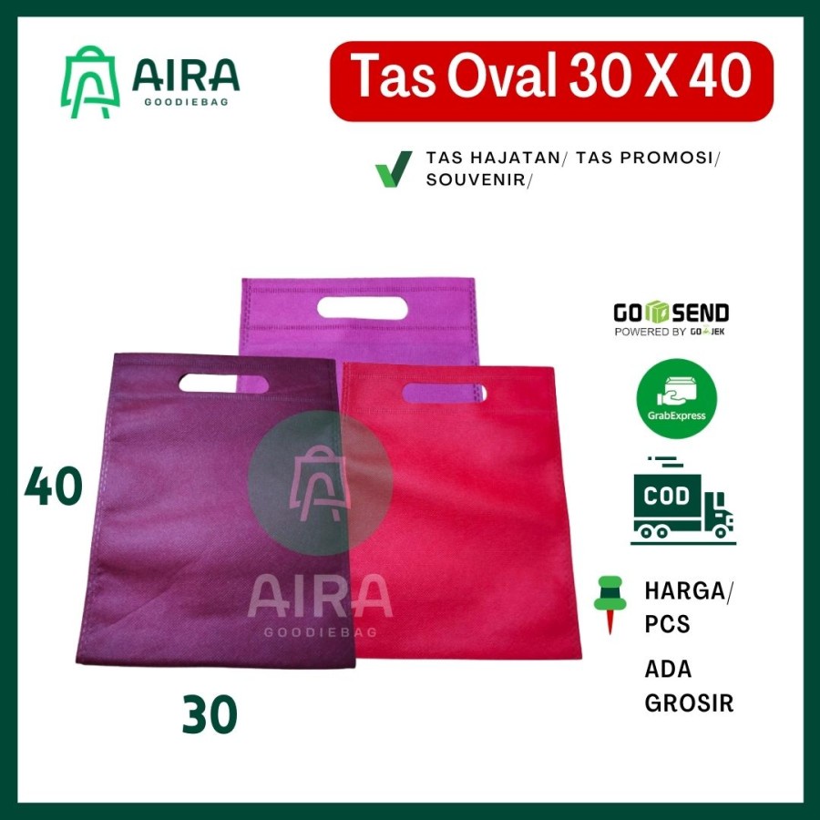 

Tas oval 30 x 40 tas spunbond souvenir