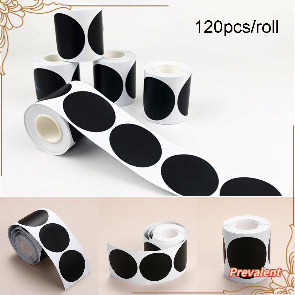 Preva 120pcs/roll Label Bulat Stiker Rumah Papan Tulis Rempah Blackboard Label