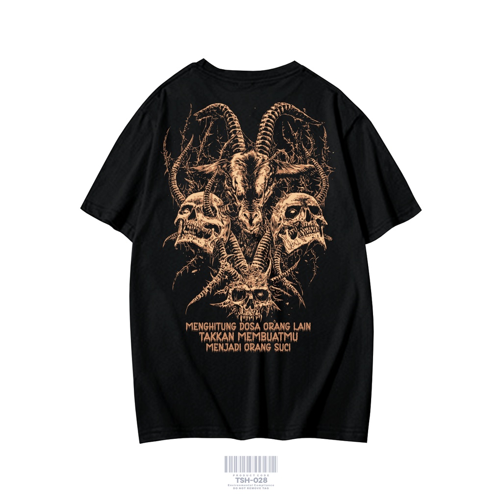 KAOS SATANIC MENGHITUNG DOSA ORANG LAIN KAOS PAKAIAN TERBARU