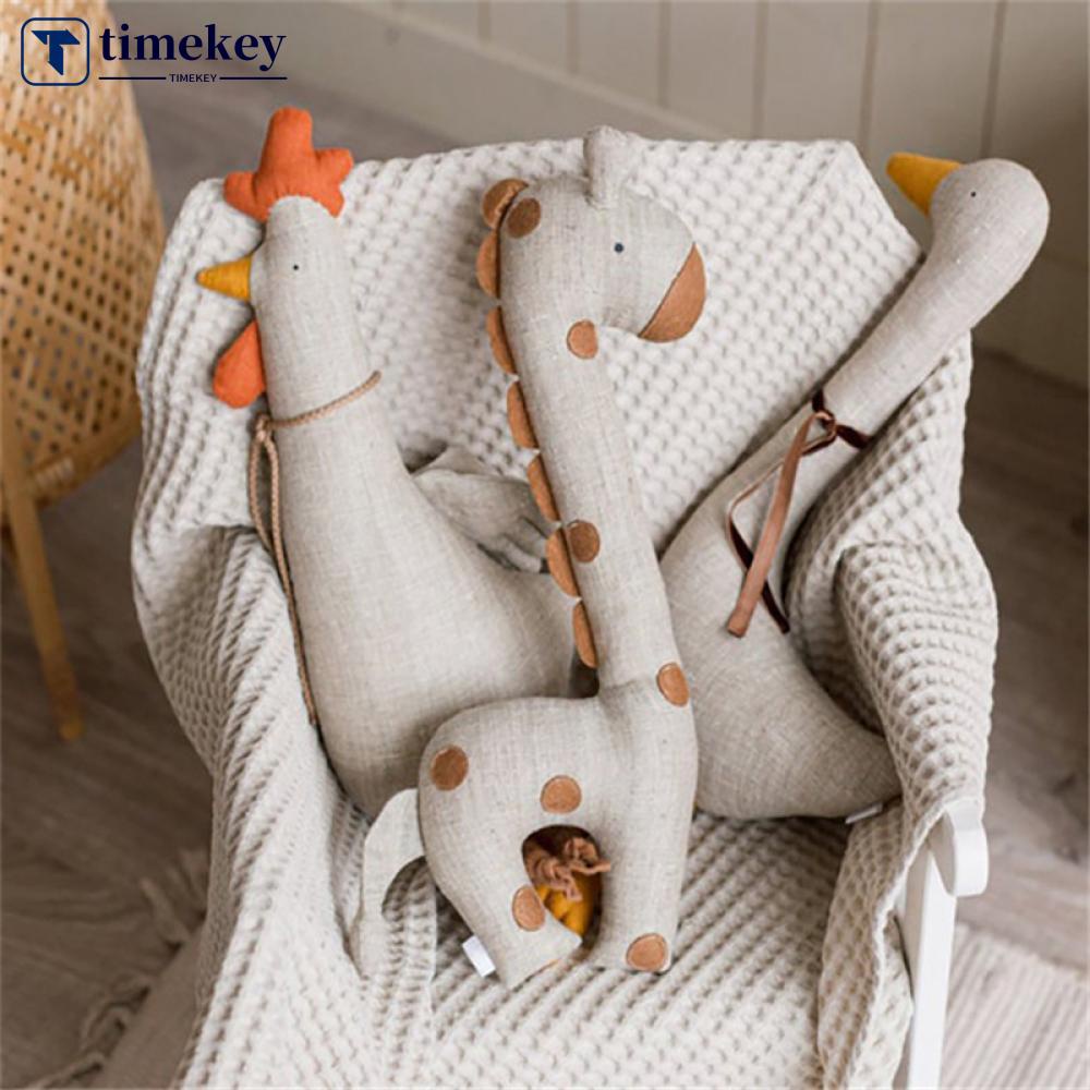 Timekey Nordic Style Lovely Stuffed Animal Mainan Kawaii Baby Plush Doll Newborns Tidur Menemani Boneka Dekorasi Kamar Anak N3X3