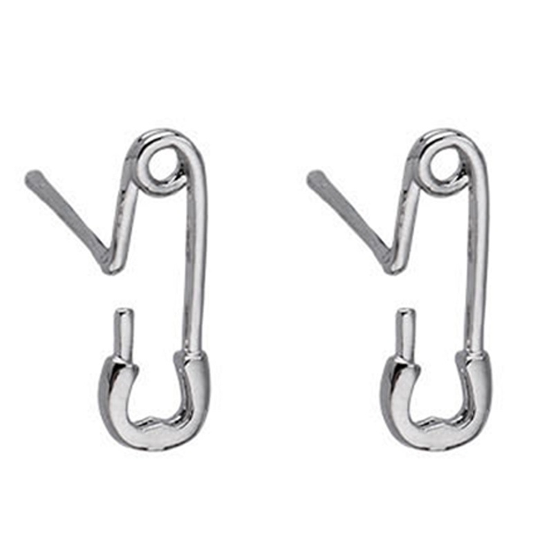 925cap Tidak Teratur Pin Anting Untuk Pria Dan Wanita Pasangan Kepribadian Kertas Klip Anting-Anting Warna Perak Perhiasan Hadiah