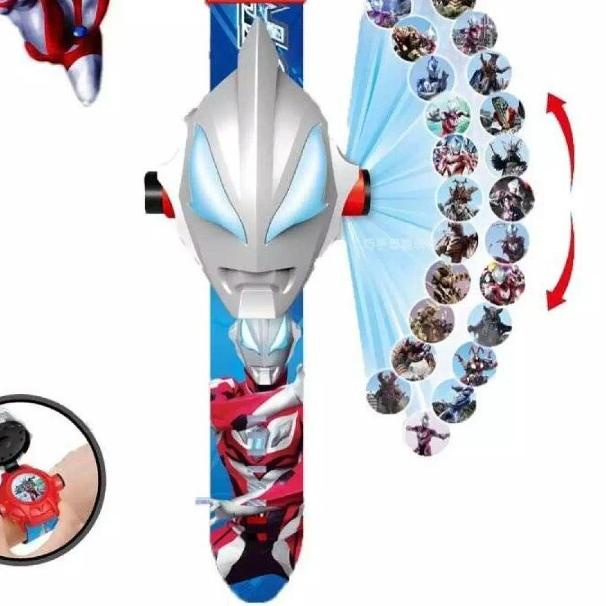 ♘ Jam Tangan Anak Ultraman Proyektor Jam Fashion Anak Trendy ◊