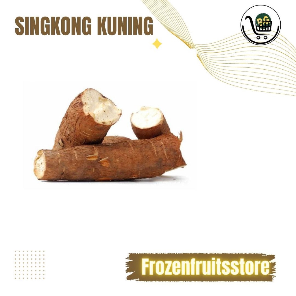 

Singkong kuning segar, singkong kuning