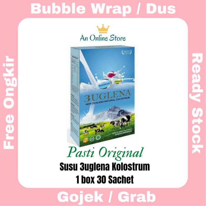 

[ COD ] Susu Kolostrum 3Uglena | 3 Uglena dari New Zealand