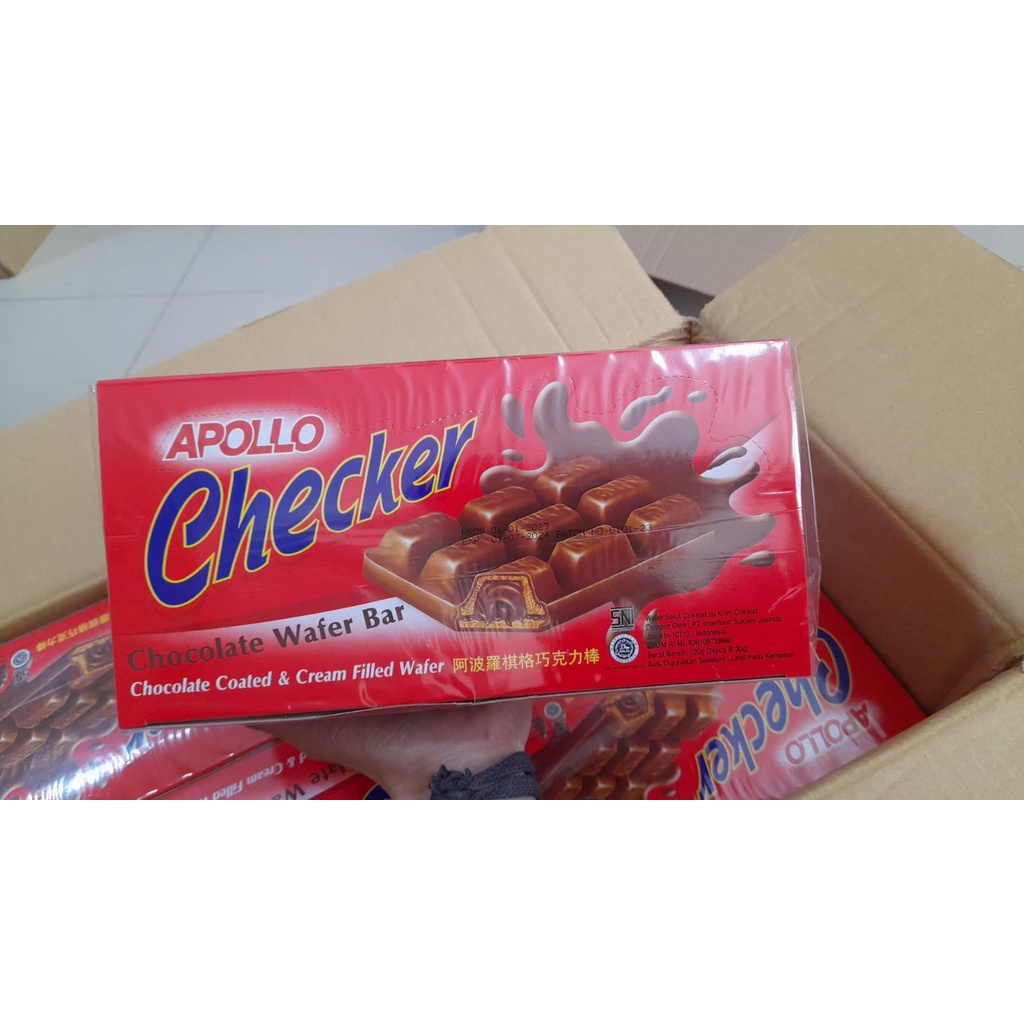 Apollo Checker Chocolate wafer bar PER BOX