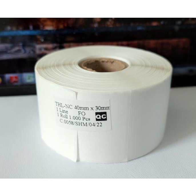 

Thermal Label Sticker 40 x 30 mm 1Line 1000pcs Stiker Barcode 40x30 mm