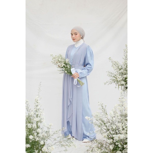 Viscella Dress Ld 106/Dress Sage Green/Dress Terbaru/Dress Pesta/Dress Maternity/Dress Bumil/Dress Lebaran