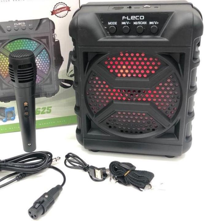 ❊ SPEAKER BLUETOOTH FLECO F622/F625 SUBWOOFER 6,5INC/SALON AKTIF PORTABLE RADIO FM/SPEAKER TABUNG WI