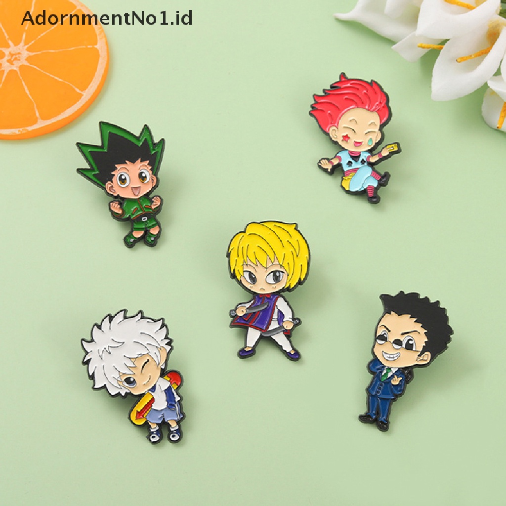 [AdornmentNo1] 5pcs/set Kartun Anime Enamel Pin Tetesan Minyak Bros Pin Denim Tas Pakaian Dekorasi [ID]