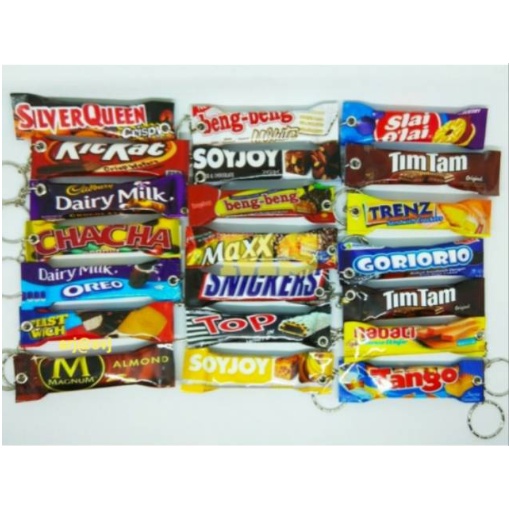 Gantungan Kunci Botol Soda Kecap Sirup Snack Mie Kaleng / Keycain Miniatur Mini/Kecil