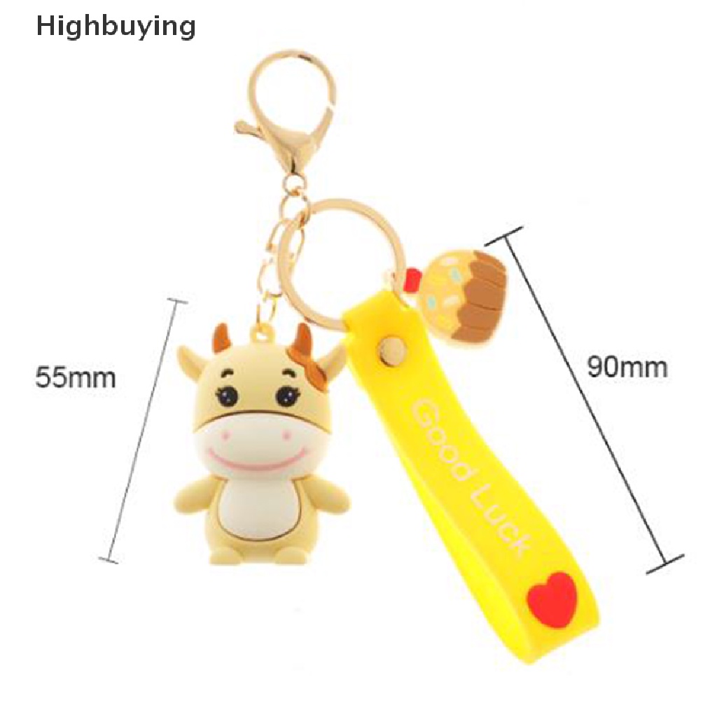 Hbid Boneka Sapi Lucu Gantungan Kunci Hadiah Pecinta Mobil Gadis Tas Liontin Aksesoris Keyring Glory