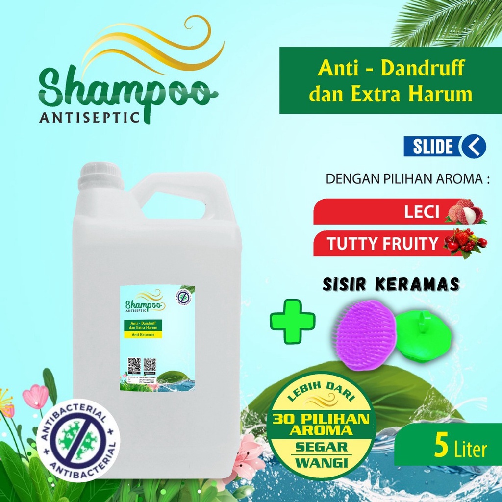 Shampoo Anti Dandruff Extra Harum Original Aroma Wangi Kemasan 5 Liter Jerigen