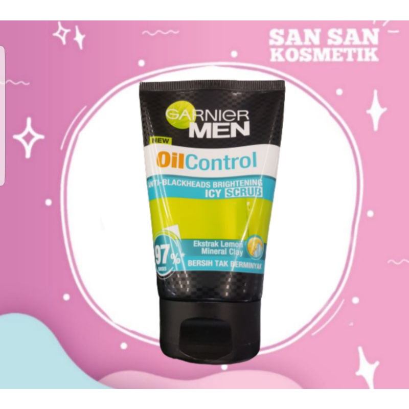 Garnier Men Oil Control Icy Scrub 100ml