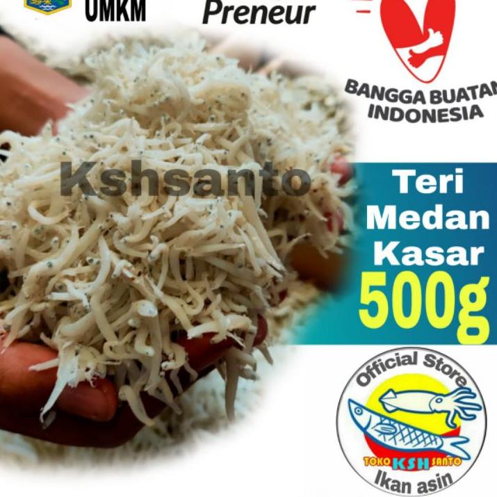 

➻ Ikan asin teri medan kasar-500gram ☎
