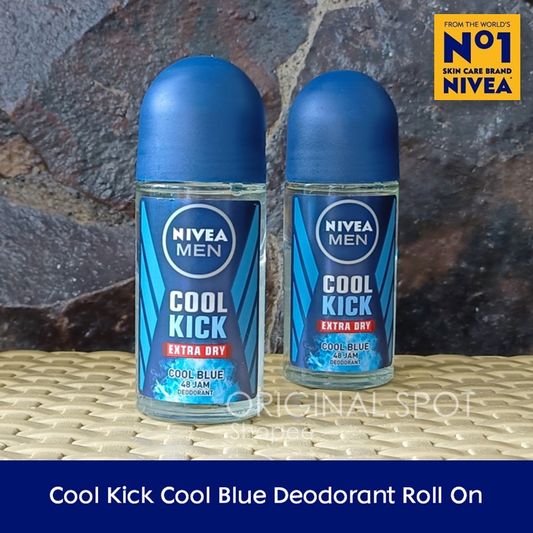 NIVEA MEN Deodorant Roll On Cool Kick Extra Dry Cool Blue 25 mL | 50 mL Original BPOM