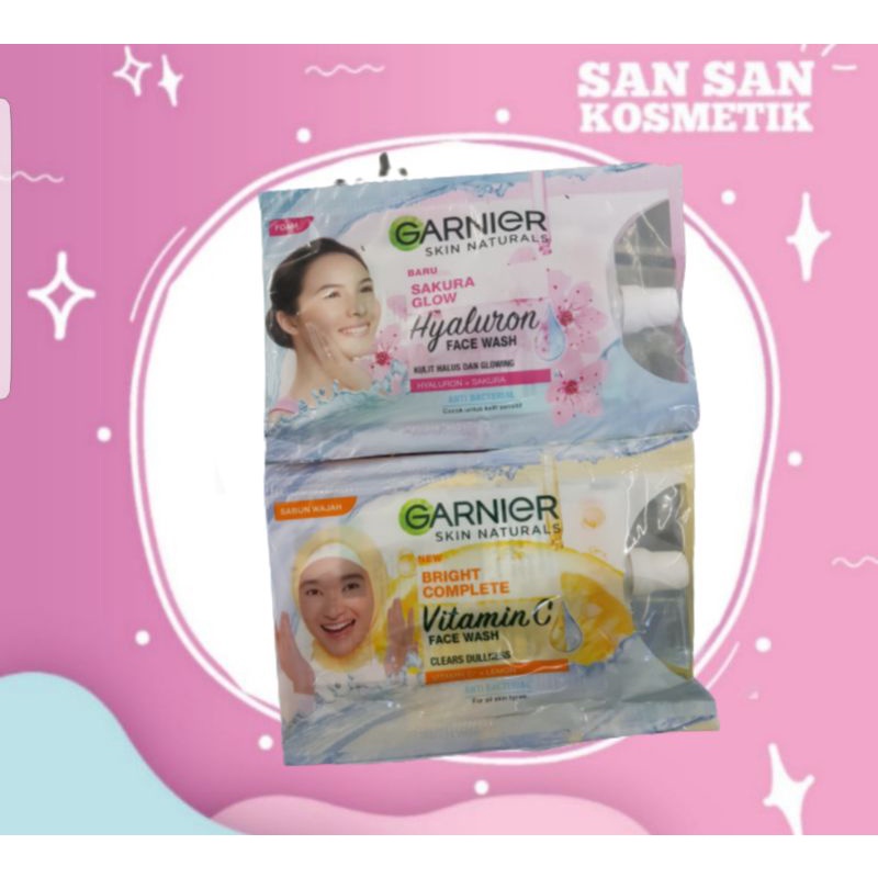 Garnier bright  complete, sakura,matcha Foam Sachet