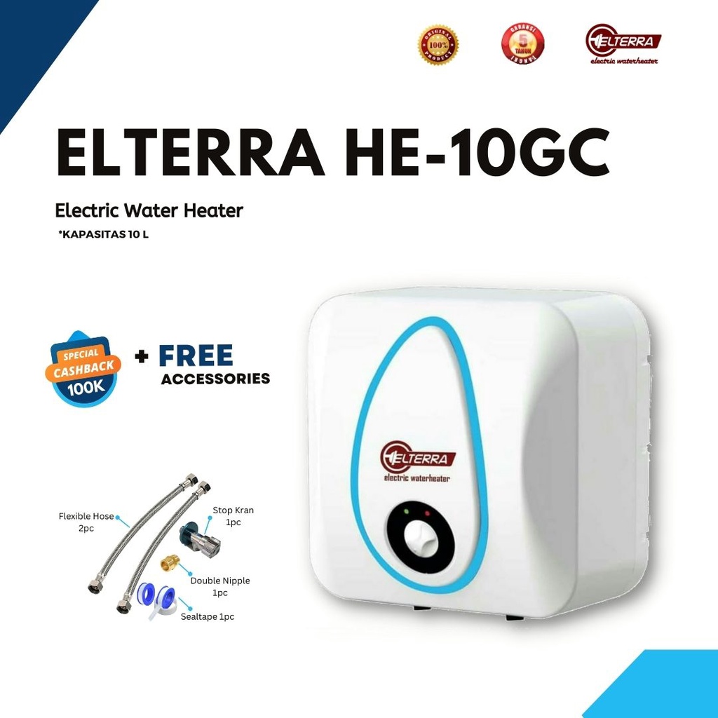 Elterra GC 10L Handal Water Heater electric - pemanas air listrik untuk kamar mandi