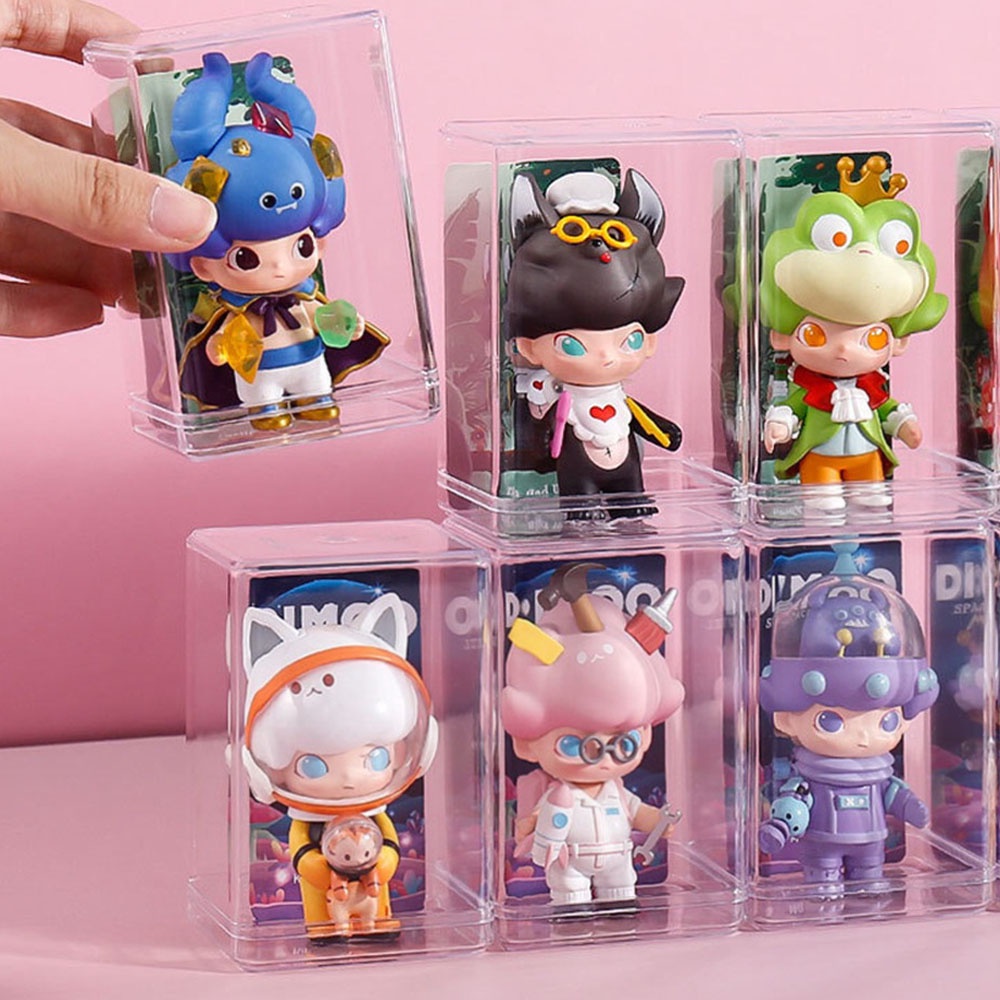 Garage Kit Blind box Storage-box Bahan Akrilik Transparan Single Kit Boneka Keep Holder