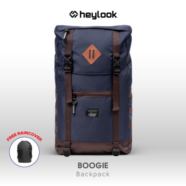 Promo TAS RANSEL PRIA BACKPACK BOOGIE TAS RANSEL LAPTOP PRIA WANITA HEYLOOK - BOOGIE NAVY Murah