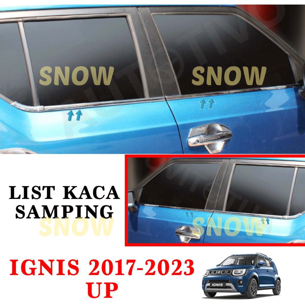 List Kaca Samping Suzuki Ignis 2017 2022 2023 Cover Chrome