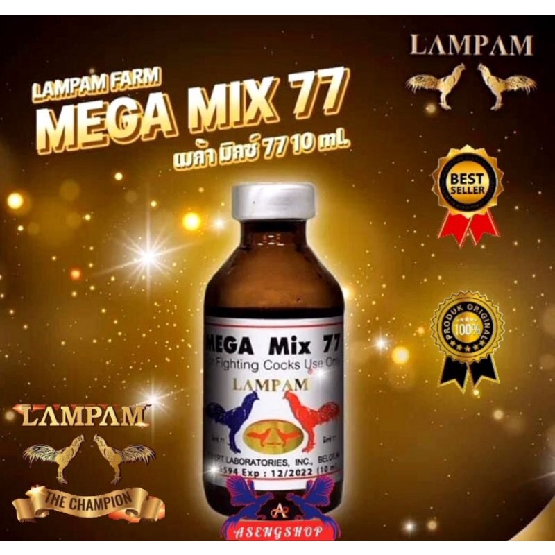 DOPING MEGA  MIX 77  LAMPAM  VITAMIN AYAM BANGKOK Import Thailand