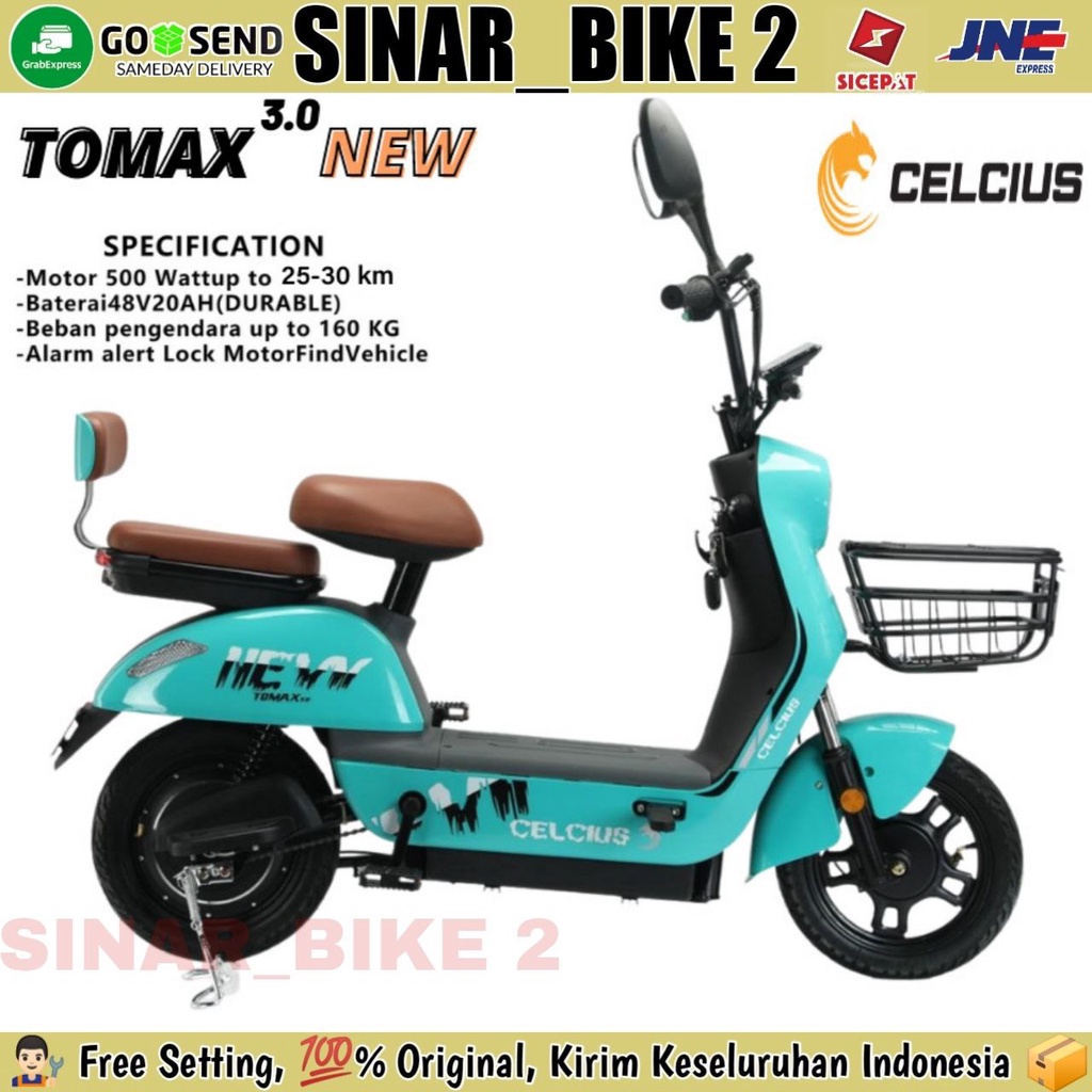 Sepeda Listrik CELCIUS TOMAX 6.0  Electric E Bike 500 Watt