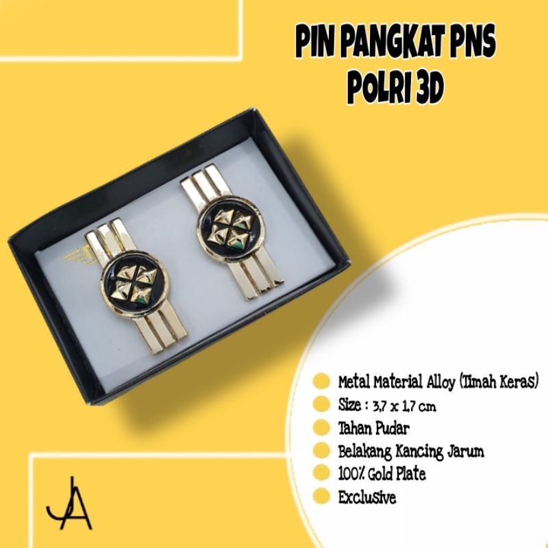 PIN PANGKAT PNS POLISI 3D BREVET PANGKAT PNS POLRI 3D BRIVET