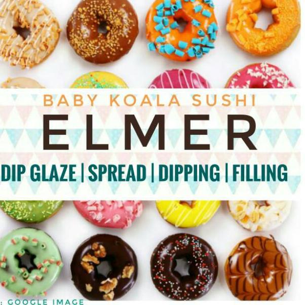 

☂ ELMER Dip Glaze Toping Donat 1 Kg | Saus Coklat All Variant ➨