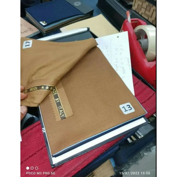 Kain Bahan Wool Wol Khaki Pemda ASN PNS PSH PDH / Kain Bahan Celana Baju Jas Blazer Gamis / Koko / K