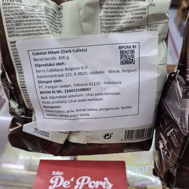 

✨NEW✨ -Coklat Callebaut 811 400grm- 1.1.23