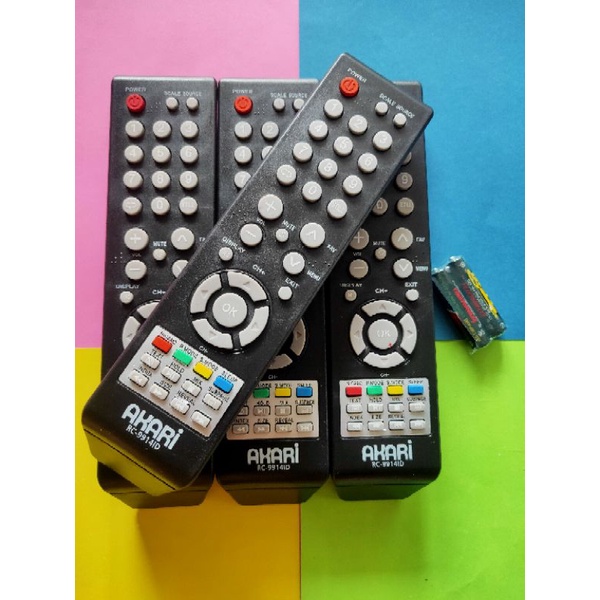 Remote TV LED LCD AKARI Original Grade langsung pakai. tombol empuk