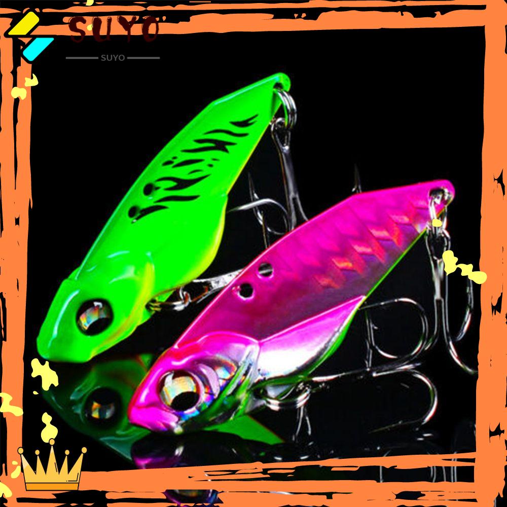 Suyo Memancing Logam VIB Lures 5g/7g/10g/15g Umpan Berputar Panas 3D Mata Hidup Getaran Sendok Umpan