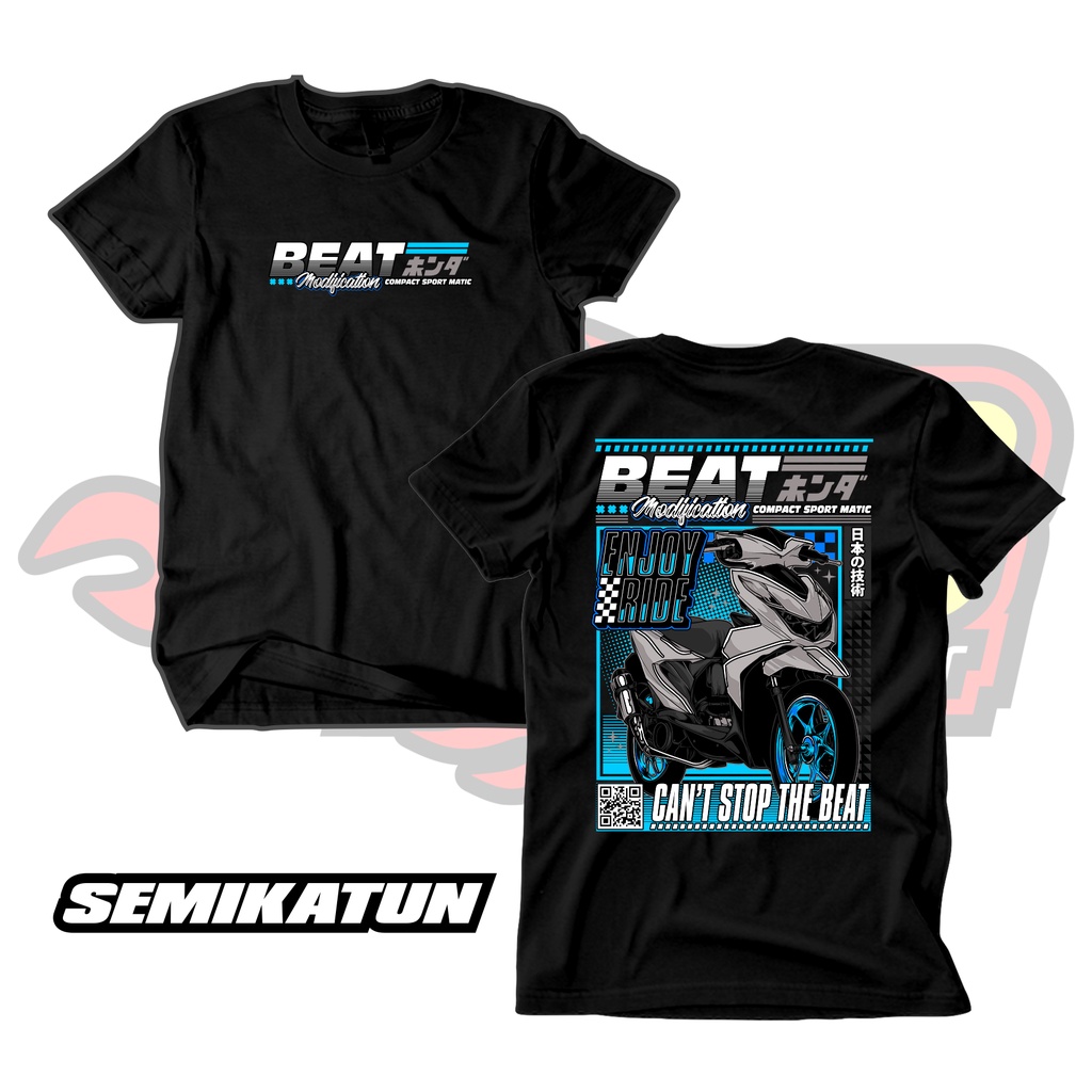 Baju Kaos Distro Beat Modification Katun Combed