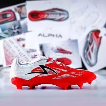 Super Hadiah Sepatu Bola Anak   Accelerator Alpha Elite FG - Garuda Attack - Red/White 33-37