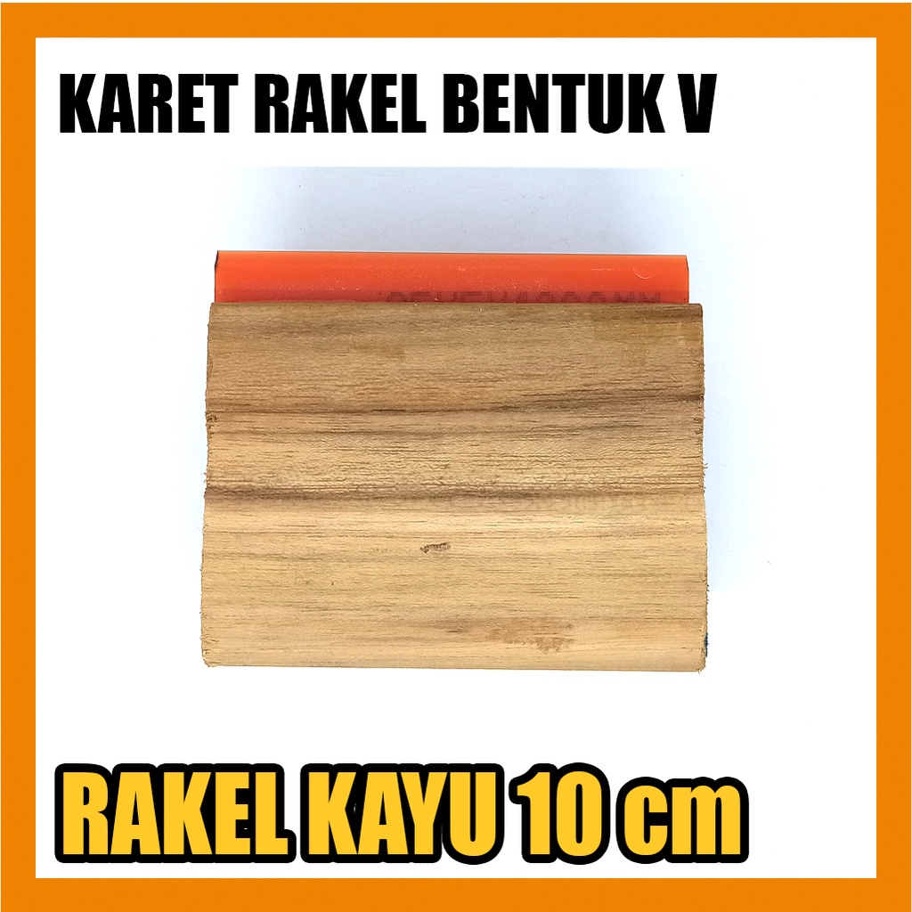 Rakel Sablon Kayu 10 cm Karet Lancip