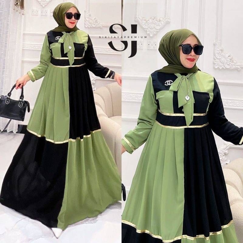 Cod Corla dress/gamis ceruty/gamis polos/gamis lebaran/gamis murah/dress pesta/busana muslim/gamis k