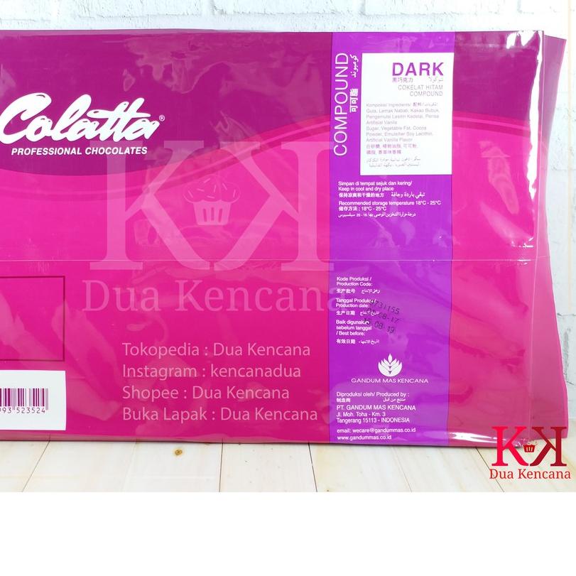 

☄ Colatta Dark Compound 1 KG Coklat Hitam Compound Chocolate Collata ♣