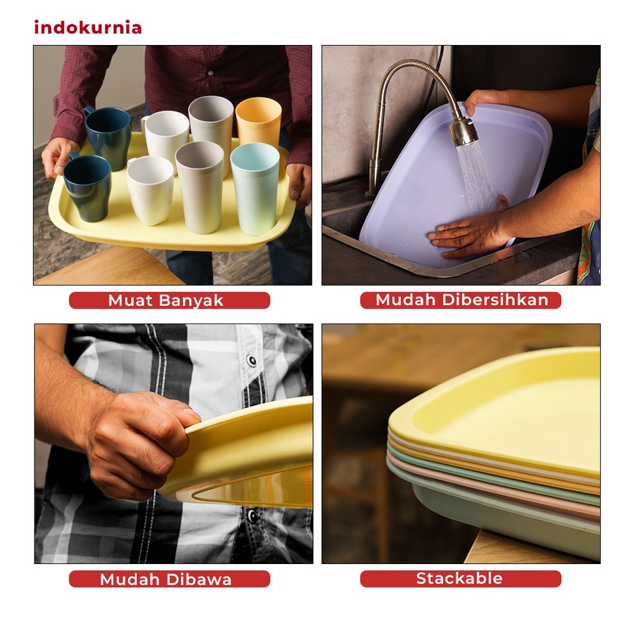 IK - NAMPAN BAKI SEGI PASTEL MACARON WADAH PLASTIK FOOD TRAY TERMURAH