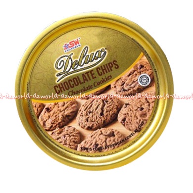 Asw Foods Deluxe 150gr Chocolate Chips Cookies Cokelat Chip Biskuit Cip Kukis Coklat Kemasan Kaleng Biscuit Dengan Taburan Choco Chips Food Delux