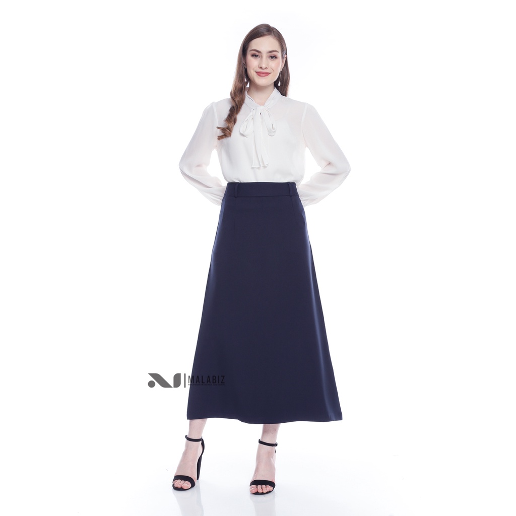 VIOLA NAVY - Rok Bahan Rok Basic Rok Formal Wanita Khusus Untuk Guru Bisnis dan Pegawai Kantor Cassual warna cokelat muda khaki krem rok basic rok dasar rok jumbo rok kerja rok biasah rok model standar rok panjang rok pengajar rok bahan