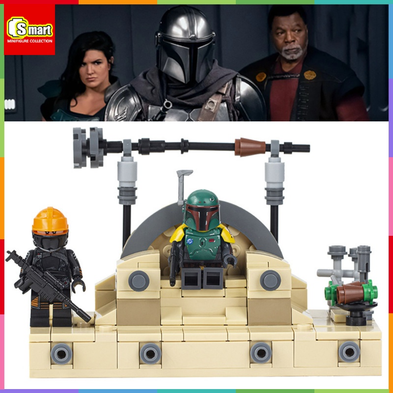 Moc Seri Kreatif Star Wars Boba Fett's Throne (Ada Minifigures) Rakitan Blok Bangunan Mainan Hadiah Ulang Tahun